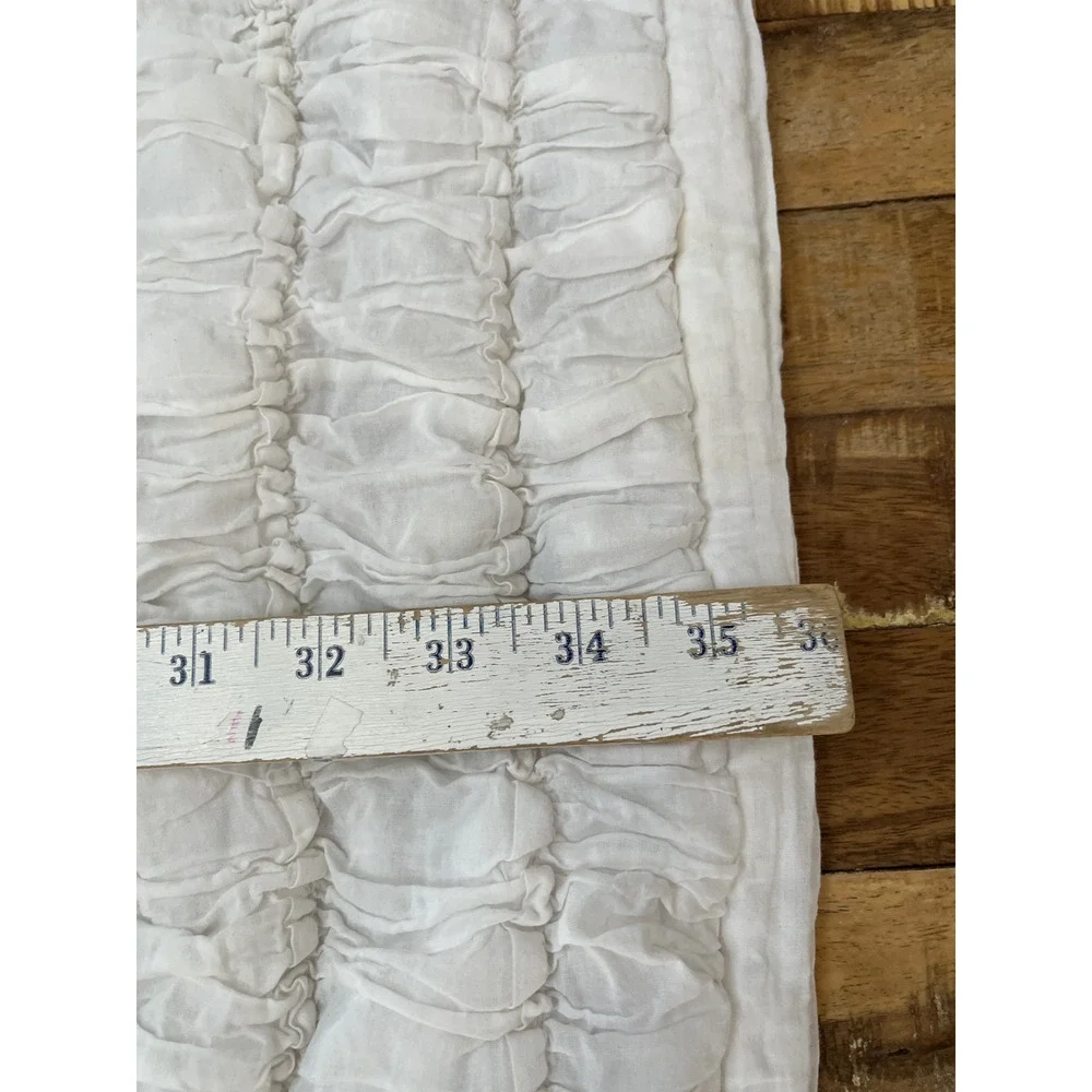 Amity Home Cotton Ruched Quilted Pillow Sham Set 21x36